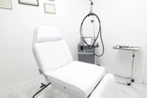 Laser hair removal treatment room Hush LA Med Spa
