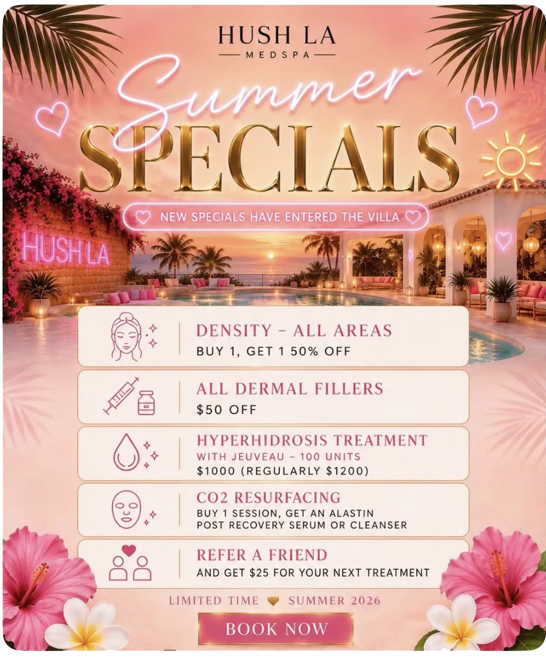 Summer Specials Hush LA medspa
